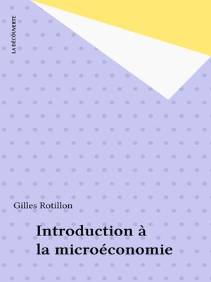 cover image of Introduction à la microéconomie